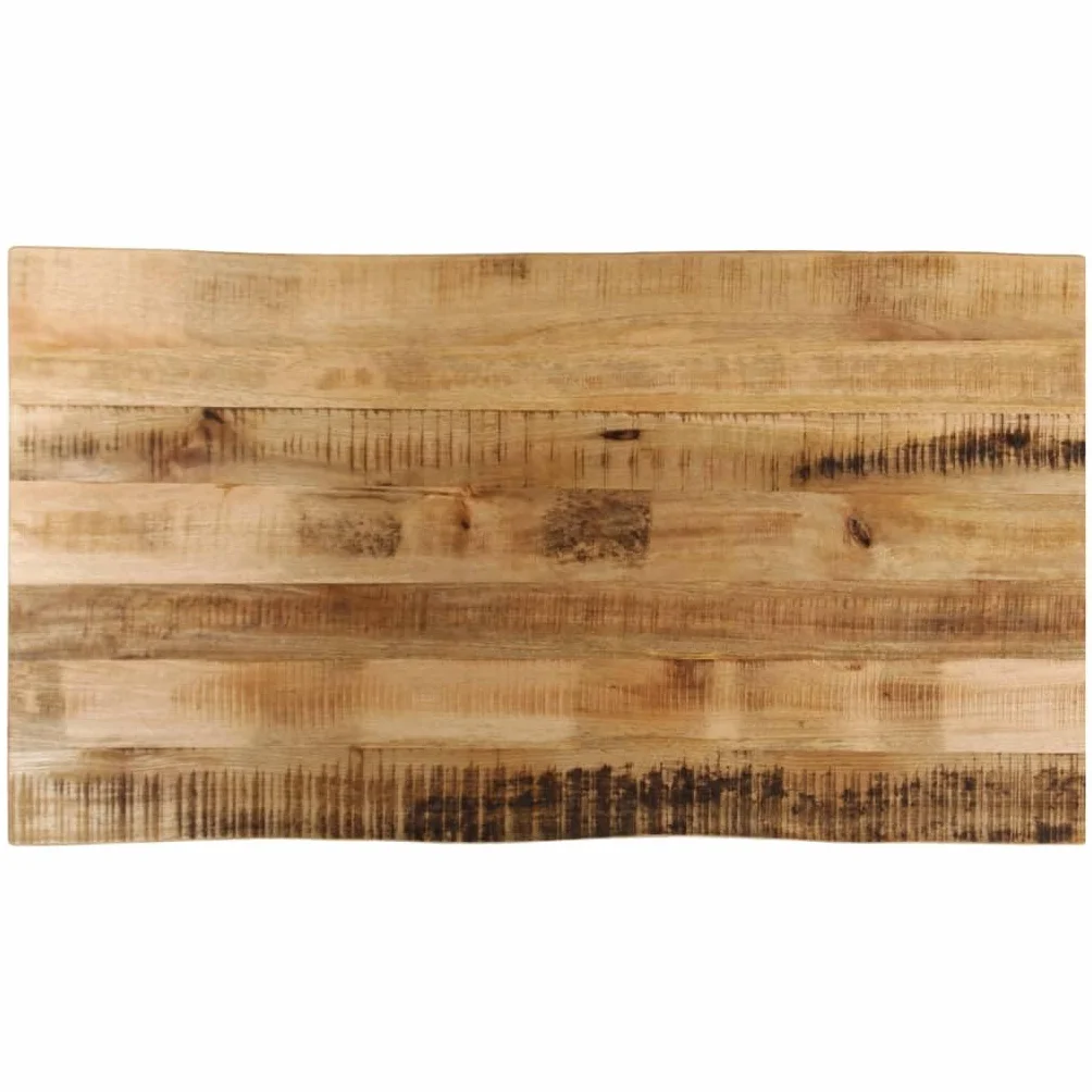 vidaXL Piano Tavolo Bordi Vivi 110x60x2,5 cm Legno di Mango Grezzo, Piano Sostituzione Tavolo, Piano per Tavolo da Pranzo, Piano d'appoggio