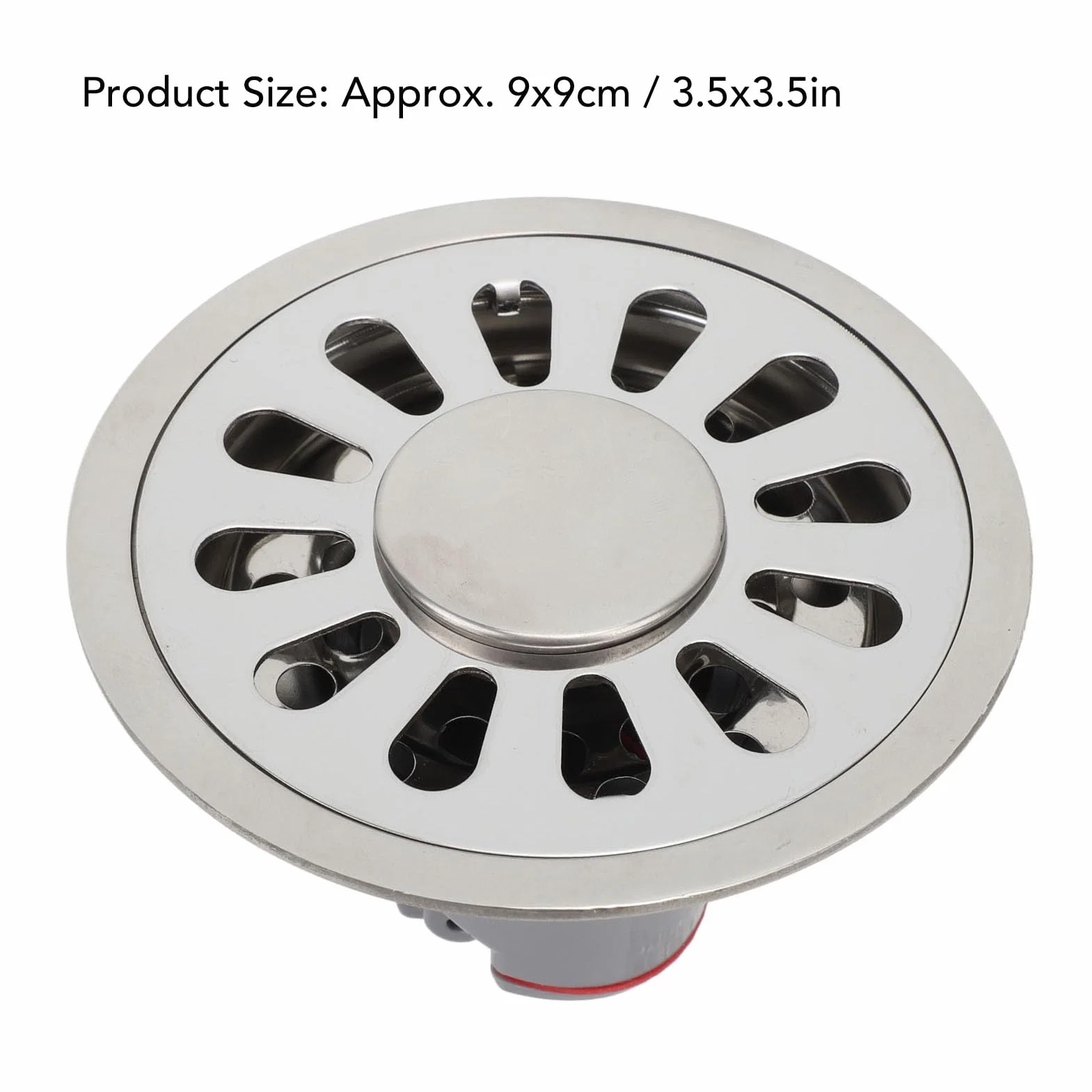 Scarico a Pavimento Tondo in Acciaio Inox 304 Antiodore Diametro 9 cm