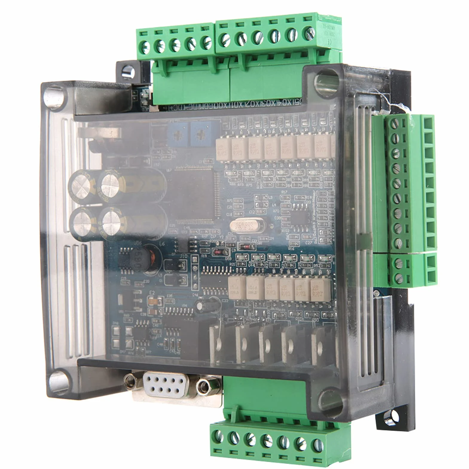 Garosa FX3U-14MT Scheda di Controllo Industriale PLC, Controller Logico programmabile Controllo PLC 24V DC, analogico 6AD + 24V 1A,Computer Industriale