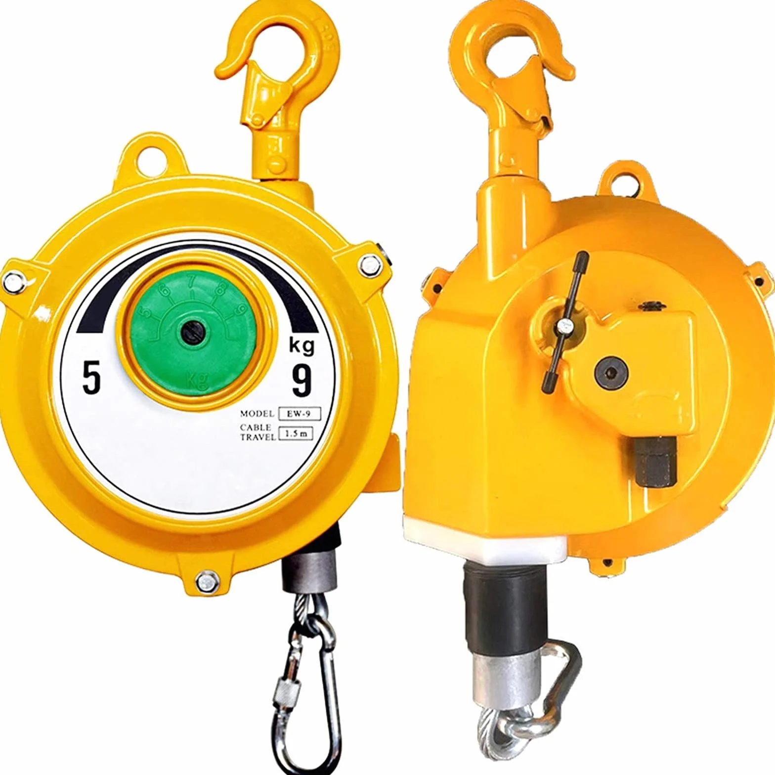 Bilanciatore a Molla Retrattile 1~3kg/3~5kg, 5~9kg Spring Balancer Autobloccante Supporto Retrattile Spring Balancer, Per Utensili Pneumatici, Fabbrica Catena Montaggio, Guscio in Acciaio(Size:5-9kg)