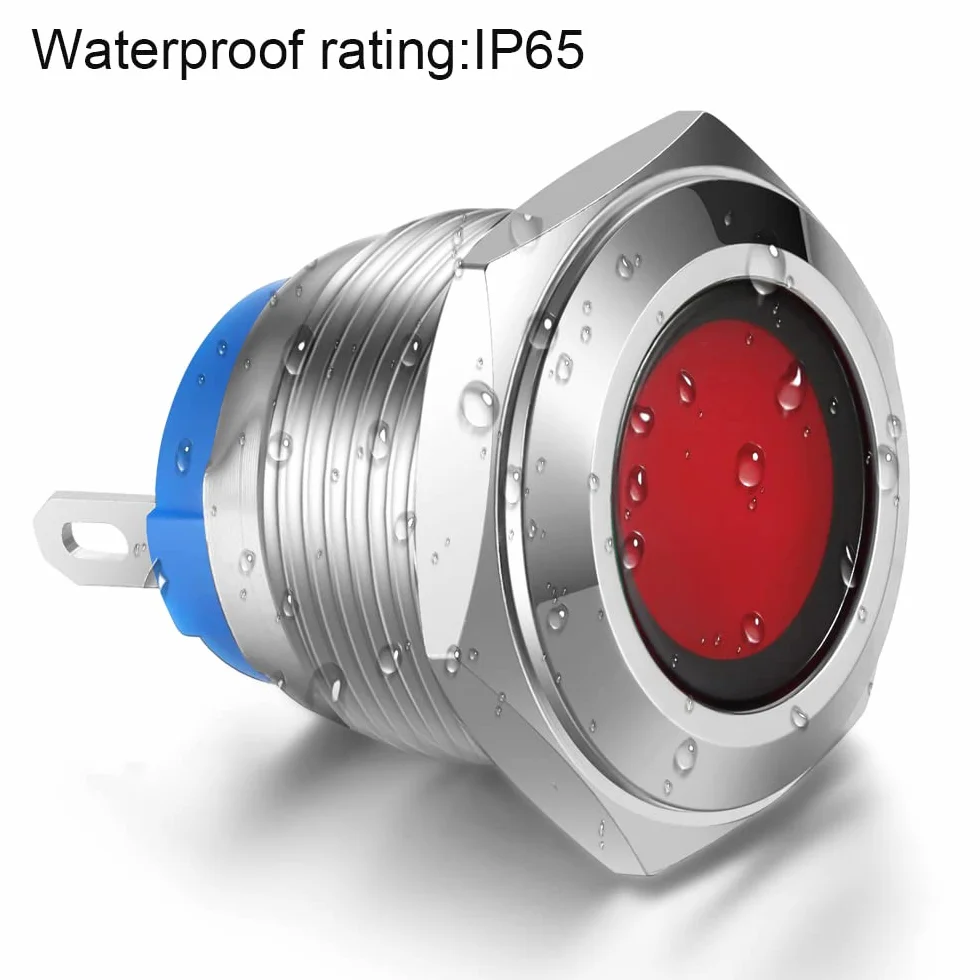 Gebildet 5pcs 16mm AC/DC 12-24V LED Indicator Light Waterproof Spia Luminosa Rosso