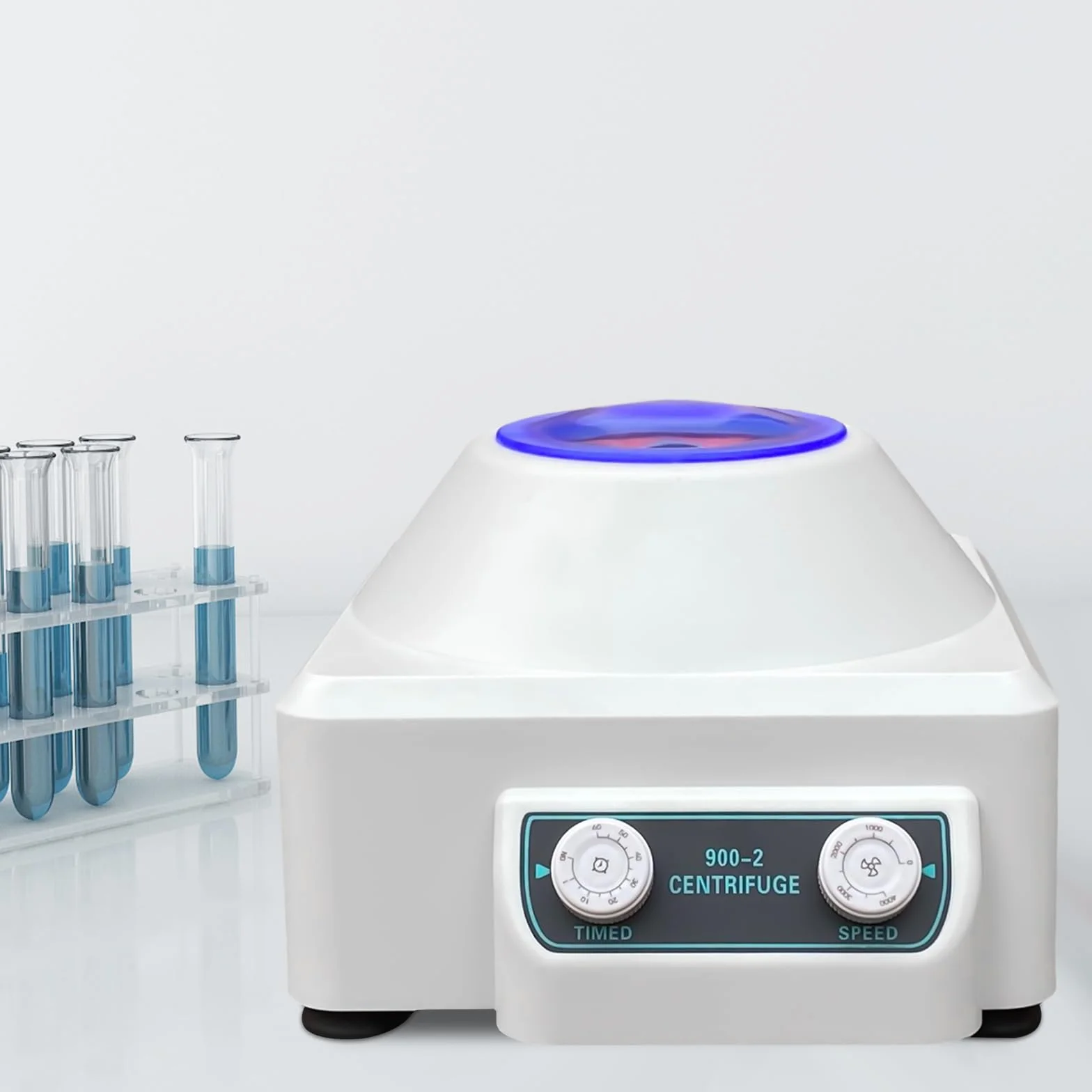 30W Centrifuga Elettrica Digitale Desktop con Regolazione Tempo e Velocità 10ml*6 Rotori per Laboratorio Scuola Scienza, Ricerca al Plasma