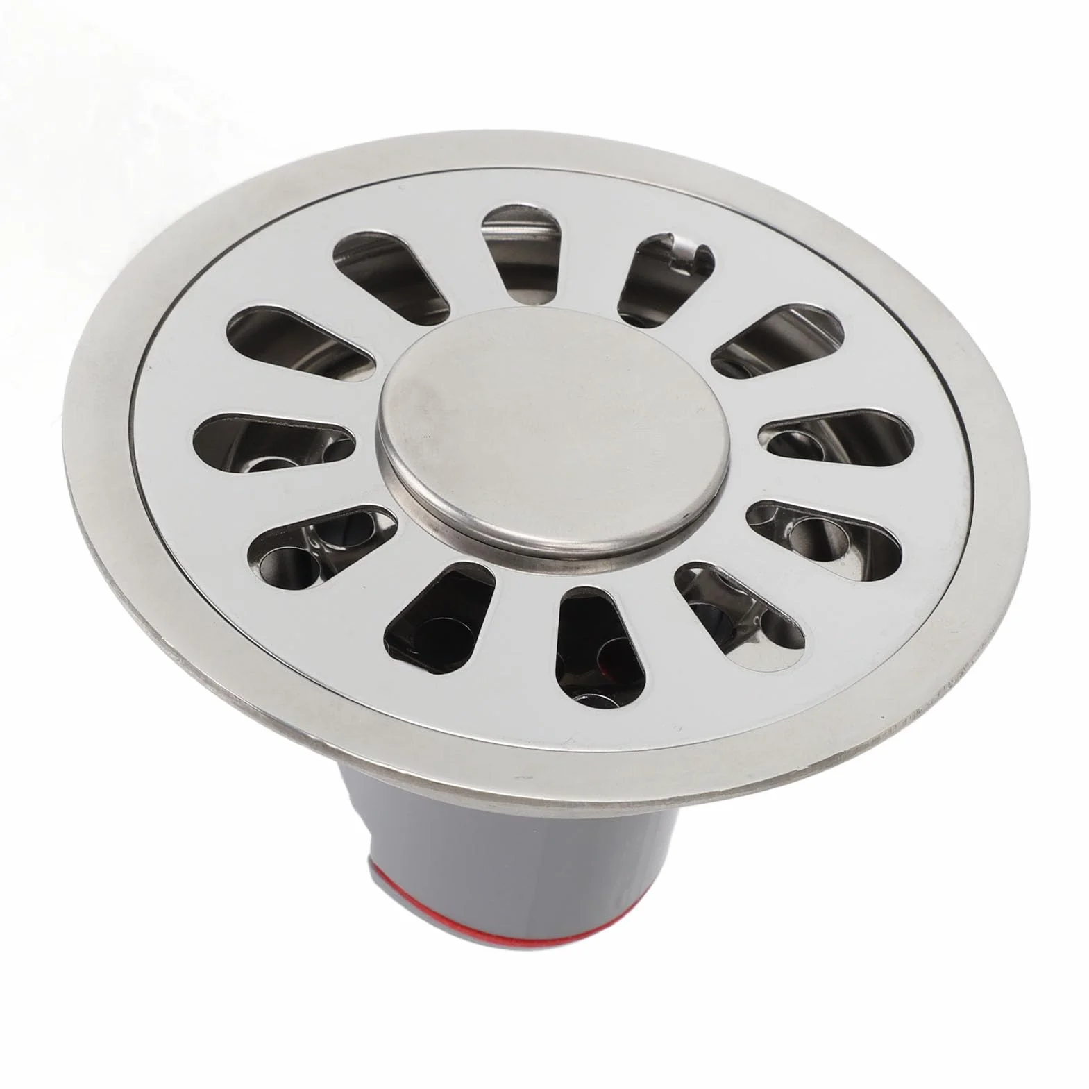 Scarico a Pavimento Tondo in Acciaio Inox 304 Antiodore Diametro 9 cm