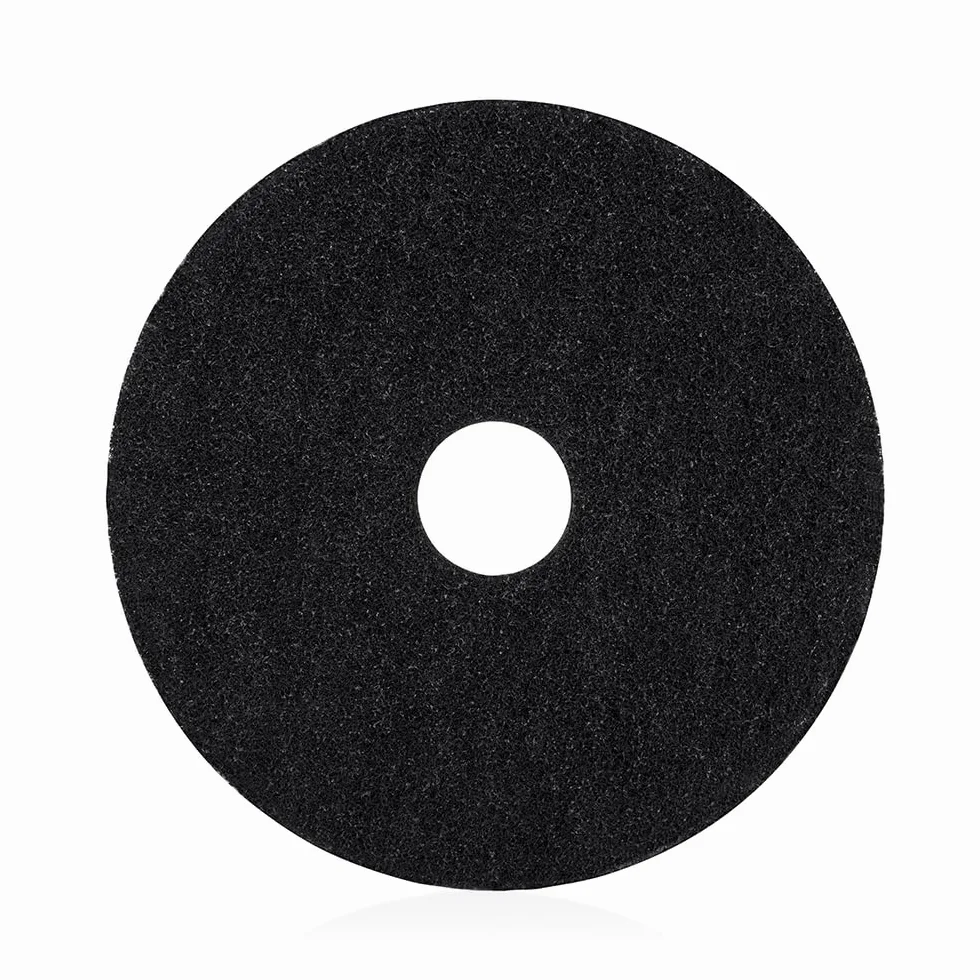 UNITEX WORKSAFE Superpad nero Ø 432 mm (17″) – tampone per stripping per macchine monolastre, altamente aggressivo, lavabile, 100% poliestere riciclato (PET) – 5 pezzi
