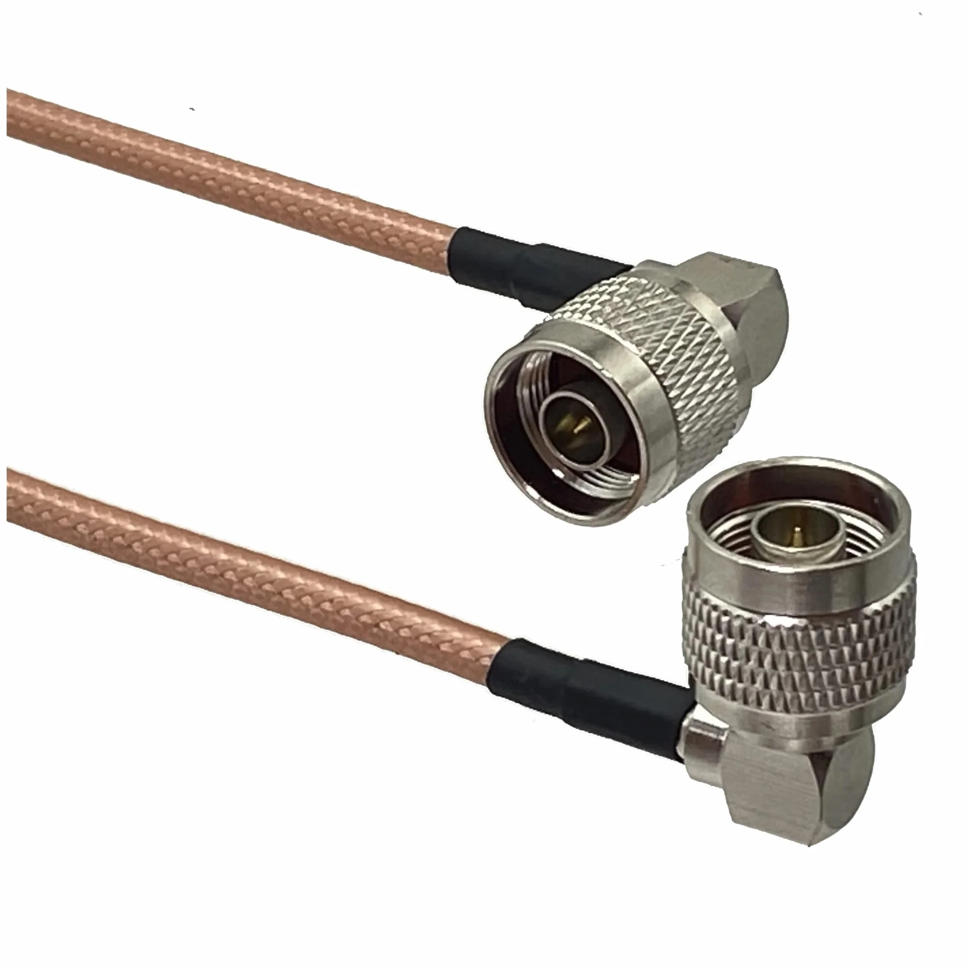 1 pz RG142 N maschio spina ad angolo retto a N maschio connettore ad angolo retto crimpare terminale filo RF jumper cavo a treccia 6 pollici ~ 10 m(8M)