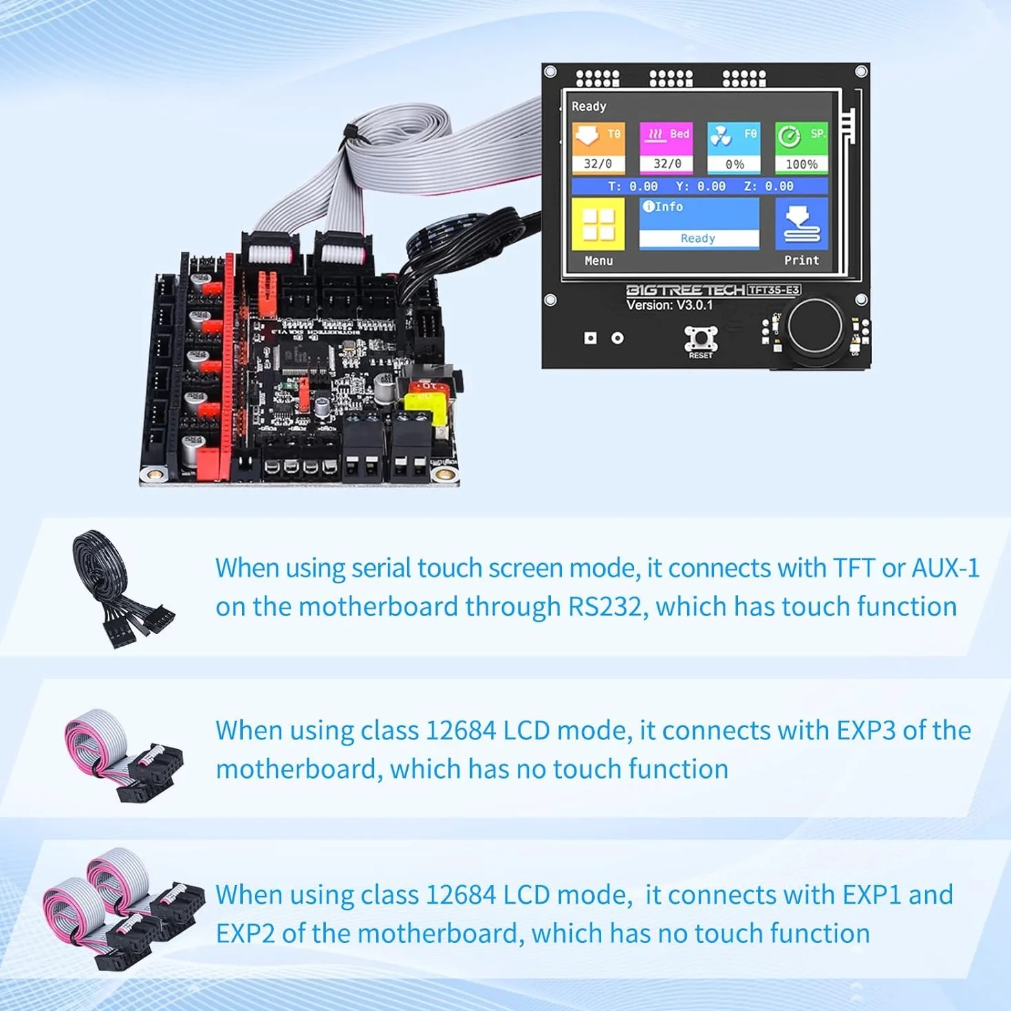 BIGTREETECH Display touchscreen TFT35 E3 V3.0 RepRap Smart Controller Panel compatibile con SKR V1.3 SKR PRO Board per stampante 3D Ender 3 / CR10