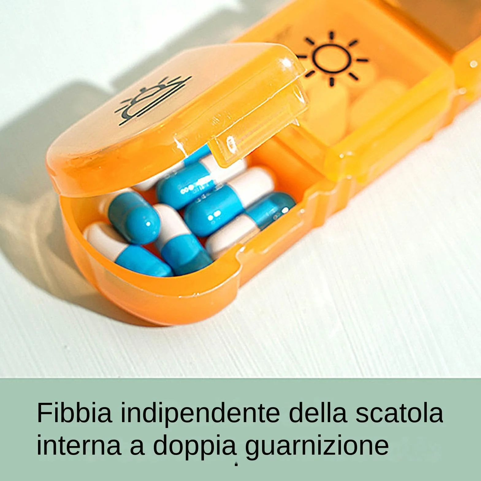 Organizzatore Di Pillole Settimanale,Portapillole 3 Volte Al Giorno | Contenitore Integratori Ermetico Pratico Per Anziani Bambini Uomini Lavoro Auto Borse Tasca