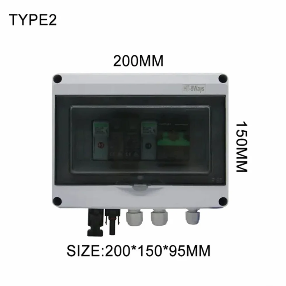 Solare PV Combiner Box, 550V 1 In1 Out 1 String Solare PV Combiner Box Protezione Impermeabile IP65 per RV
