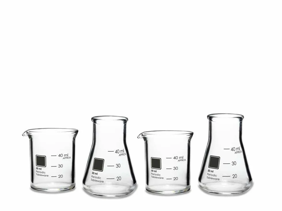 Periodic Tableware - Bicchieri da shot da laboratorio