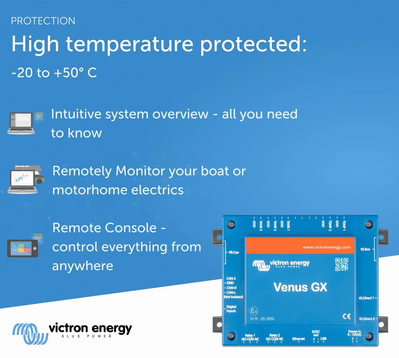 Victron Energy Venus GX, Monitoraggio del Sistema