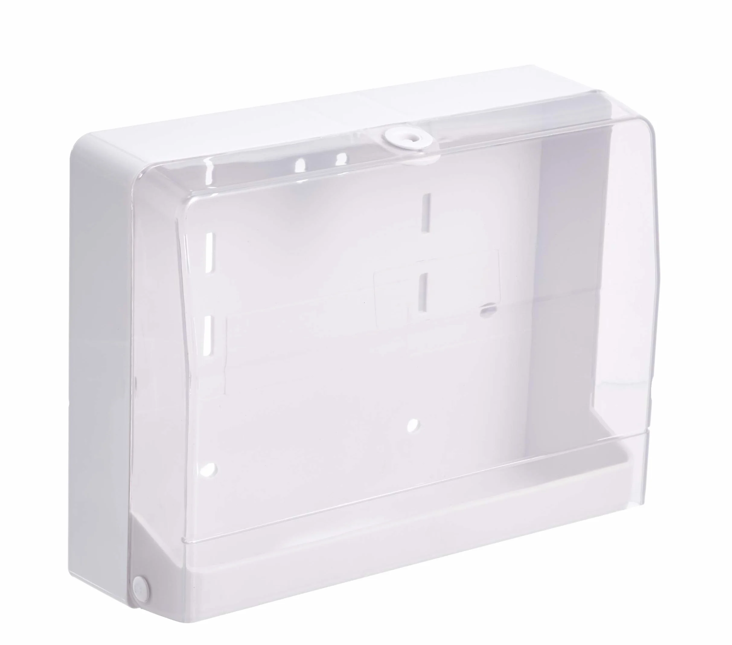 Amazon Basics Dispenser per asciugamani a parete, compatibile con piega a C/Z, 27 x 21.5 cm, Bianco