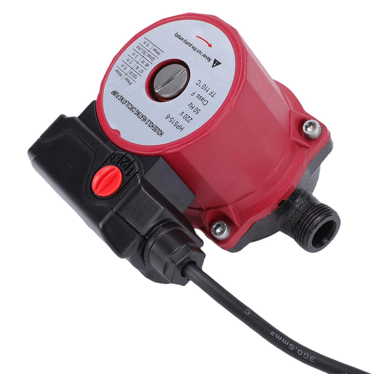 Pompa di ricircolo acqua calda 65 l/min 46 W 67 W 100 W 3 velocità Pompa di circolazione schermata per di riscaldamento Tubo NPT da 1 pollice Giunto da 3/4 di pollice
