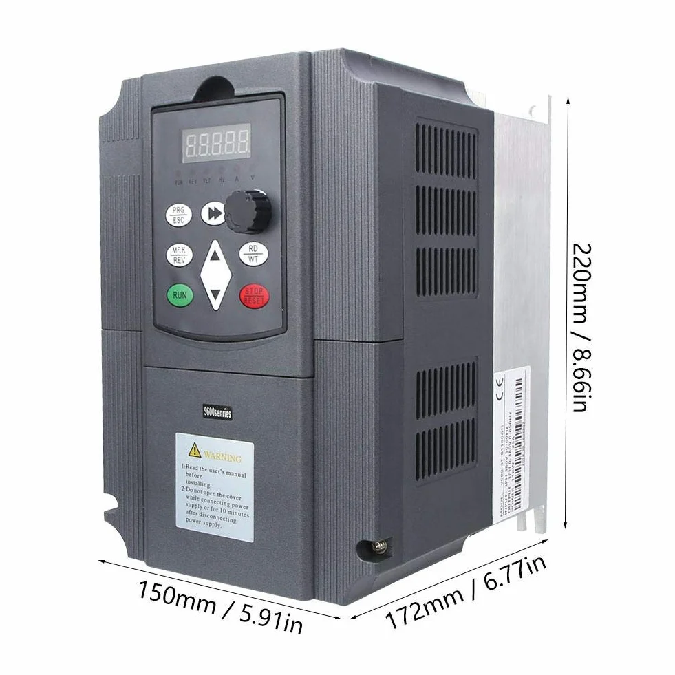 9000-3T-01100G Driver a frequenza variabile, 11KW 380 V AC VFD Inverter, mini inverter trifase universale con controller integrato PID