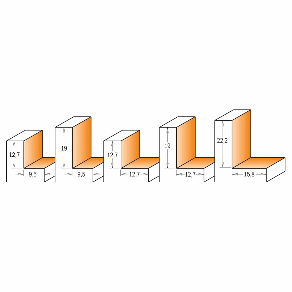 CMT 935.317.11 Fresa a Gradino con Cuscinetto in Hw, Grigio/Arancio