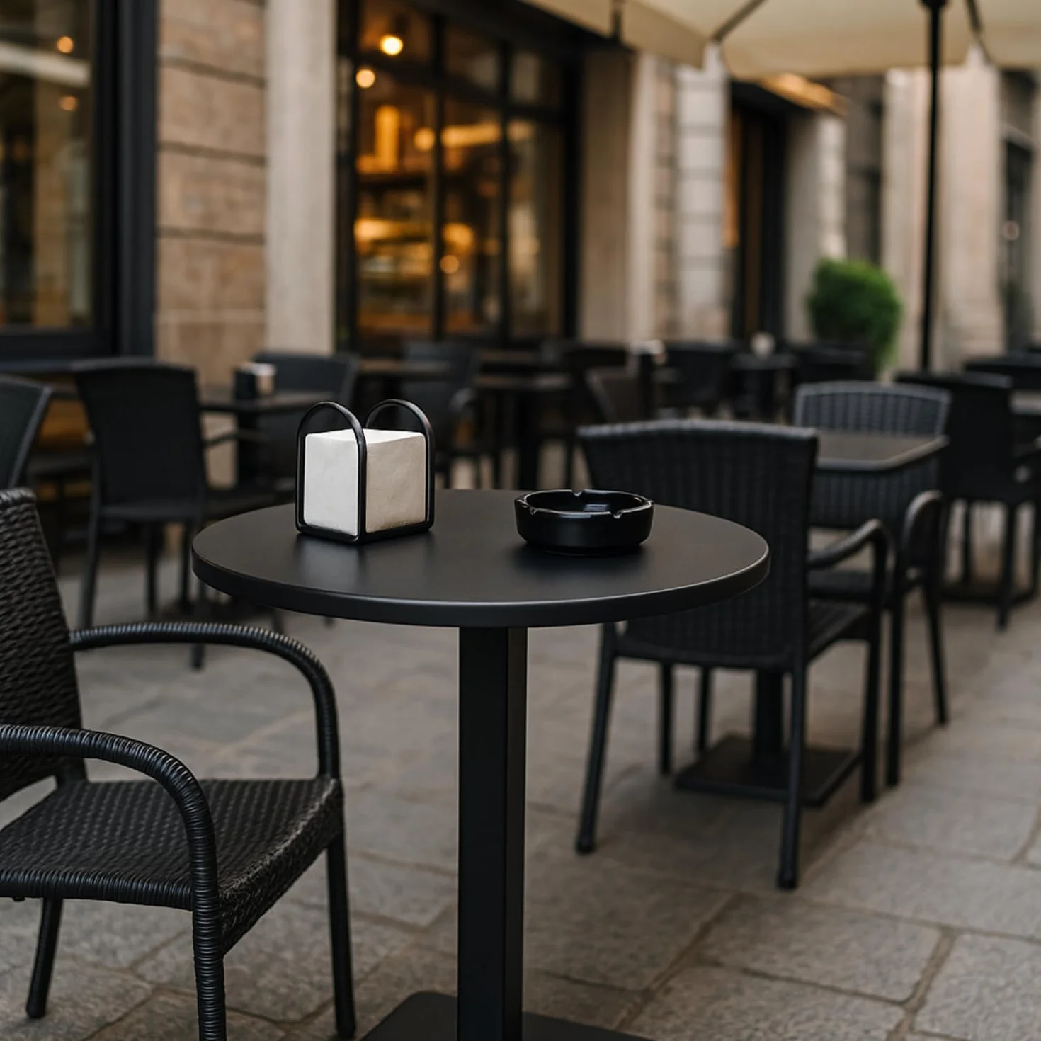 MOHOME Gambe per Tavolo Ferro Made In Italy Nero Rotondo Quadrato Stile Moderno Struttura Robusta Base Stabile Solida Piedini Regolatori Tavoli Soggiorno Bar Bistrò Ristoranti Catering