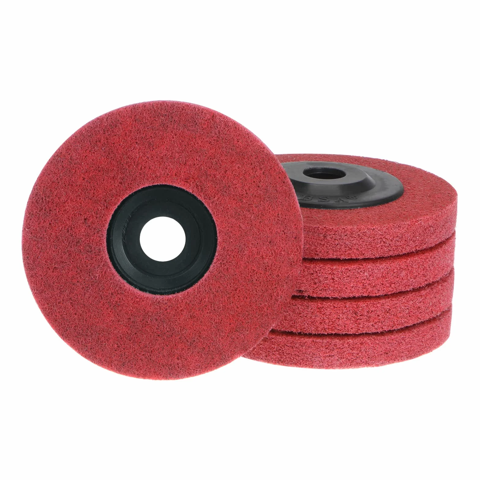 QUARKZMAN 5pz Nylon Fibra Lucidatura Ruota 4" x 5/8" Abrasivo Ruote Levigatura Lucidatura Disco 240 Grit 9P Non Tessuto Abrasivo Lama Disco Rettifica Lucidatura Ruota