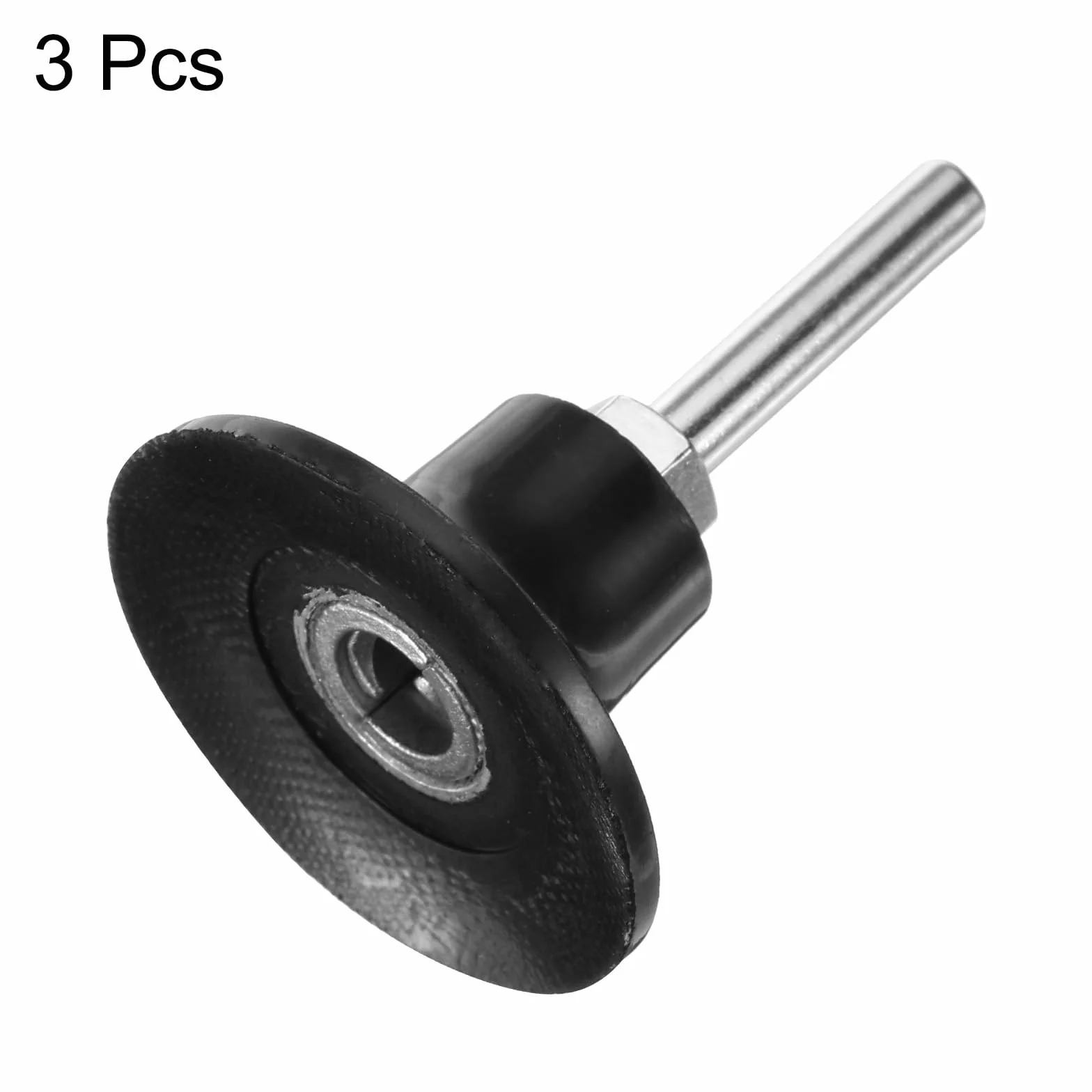 QUARKZMAN 3 Pezzi Porta Dischi da 2" per Dischi a Cambio Rapido Mandrino da 1/4" per Smerigliatrice E Dischi per Levigatura E Condizionamento, Nero