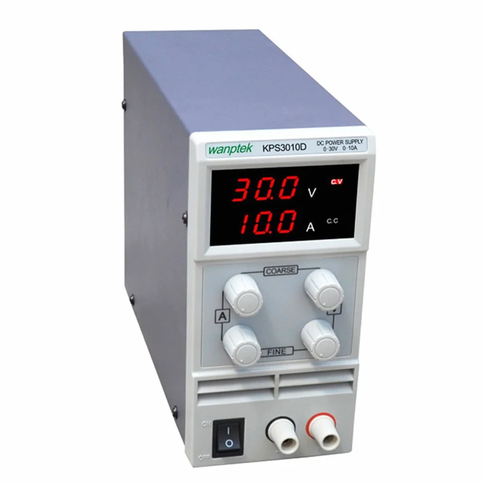 Alimentatore di rete DC regolabile, 0-30 V, 0-10 A