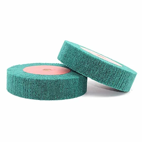 Spazzola Disco Disco abrasivo, Ruota per trafilatura in acciaio inossidabile e fibra di nylon, Grit 320, Rosso, Compatibile con smerigliatrice da banco, angolare e a taglio
