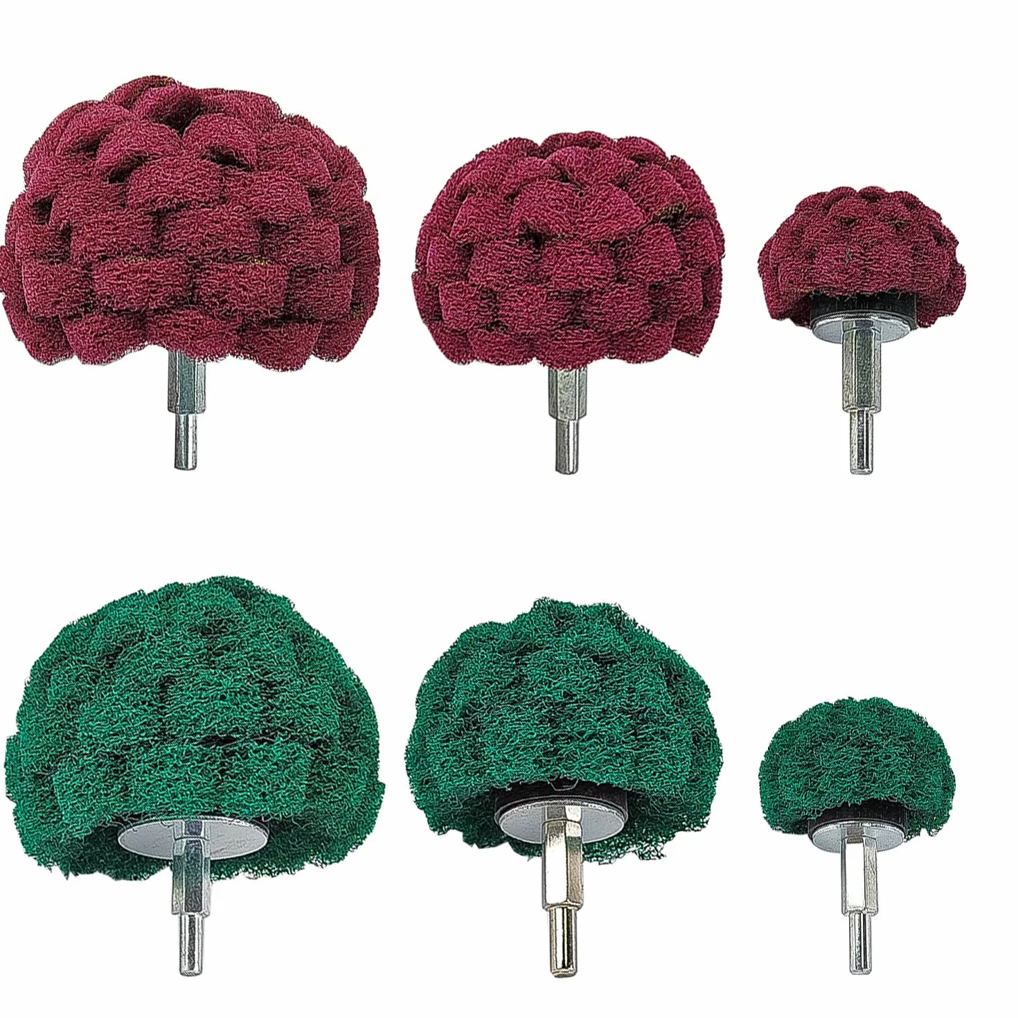 6 Piezas Tamponi per Lucidatura Kit, Tampone Lucidatura con Manico da 1/4 Pollici, Disco Lucidante per Trapano 50/75/95/100 mm, per Collettore/Alluminio/Acciaio Inossidabile/Cromo (1)
