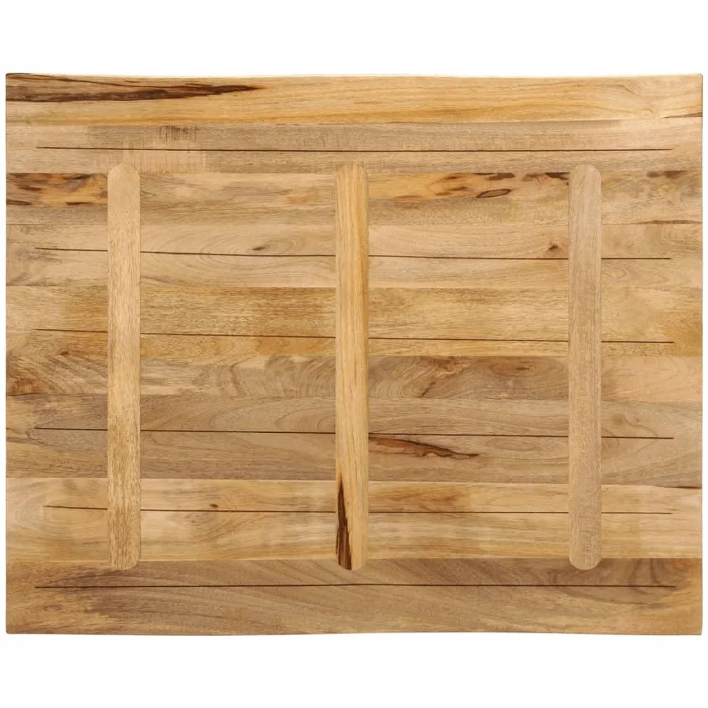 vidaXL Piano Tavolo Bordi Vivi 110x80x2,5 cm Legno di Mango Grezzo Sostituzione Tavolo da Pranzo