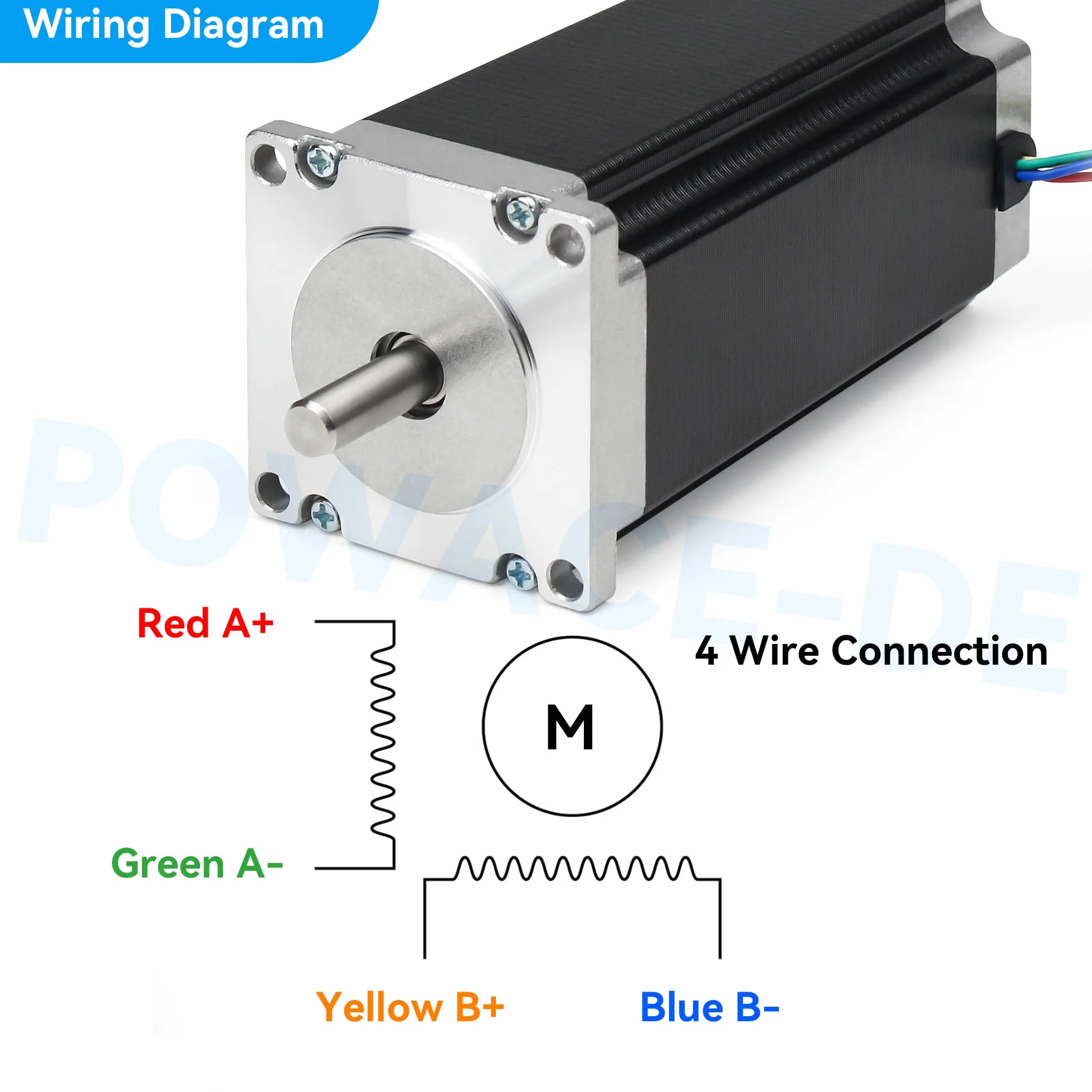 RATTMMOTOR motore stepper Nema 23, motore stepper a doppio albero a 4 fili 2,8 Nm (425 oz.in) 3 A 1,8 gradi 57x57x112 mm per stampante 3D/fresa CNC