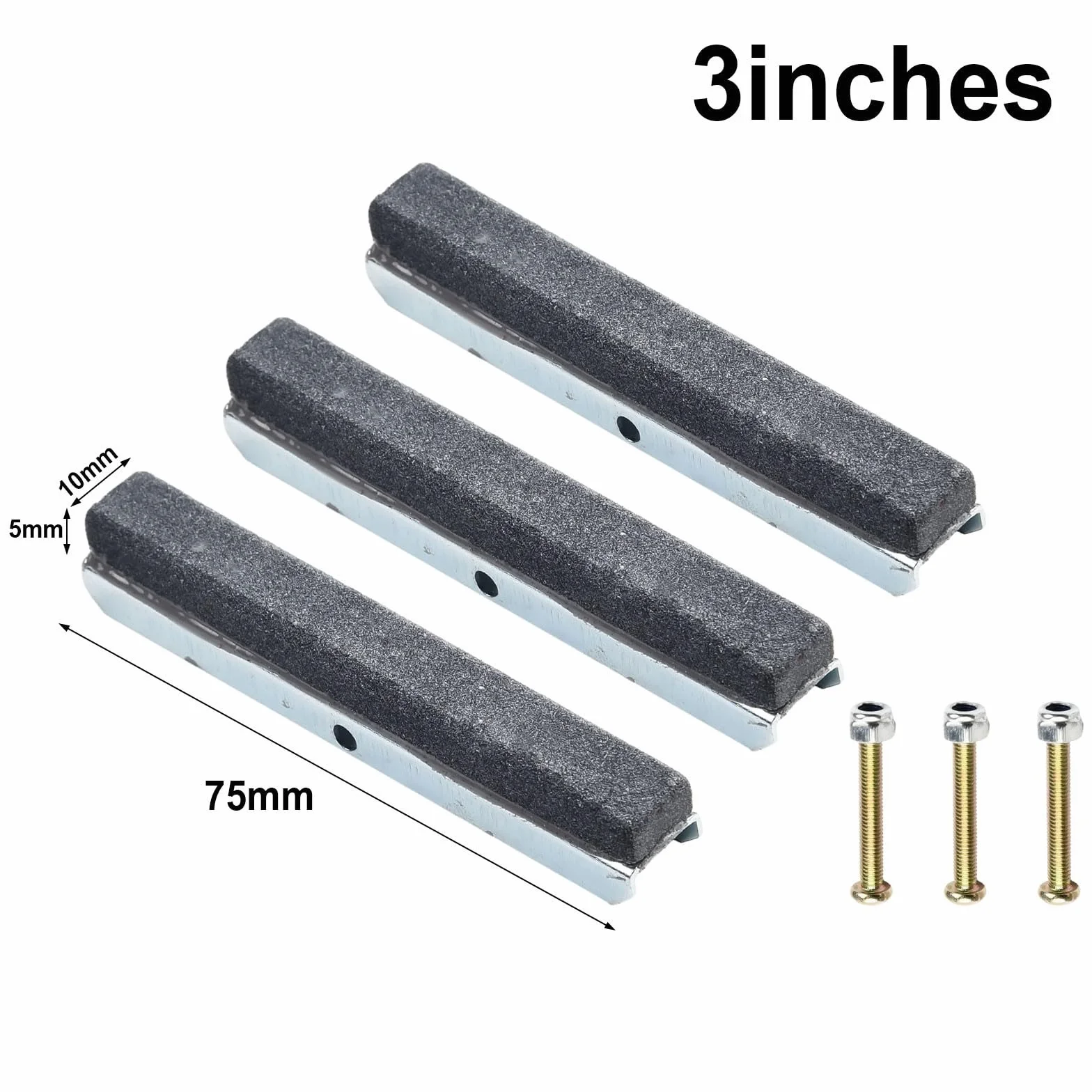 Pietre di ricambio per cilindro del motore, strumento regolabile per smerigliatrice a pistoni del freno, parti di ricambio per smerigliatrice a tre ganasce (7,6 cm)