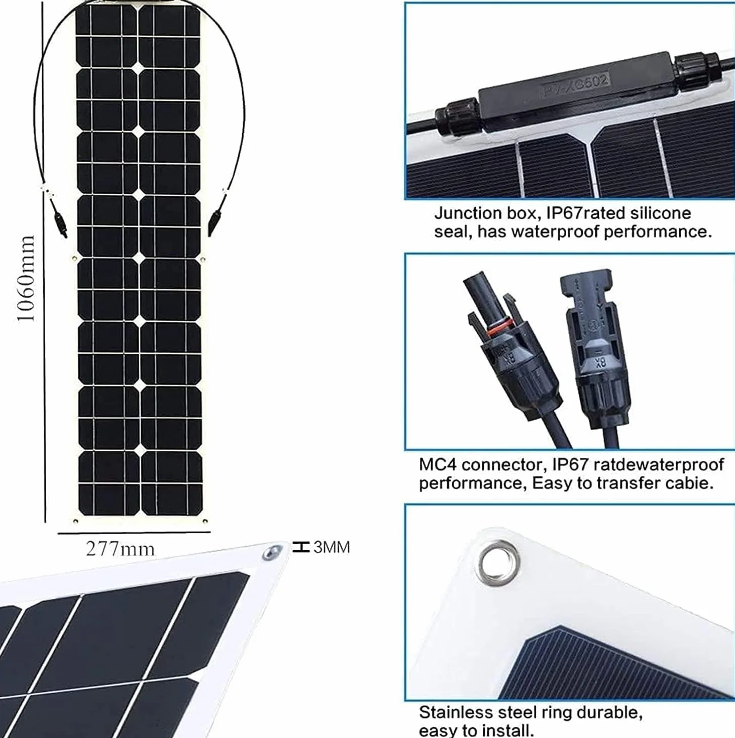 Kit Pannello Solare Flessibile 400W 600W 800W 1200W Modulo Fotovoltaico Monocristallino per Ricarica Batteria 12-24V con Regolatore di Carica 40A per Casa e Campeggio