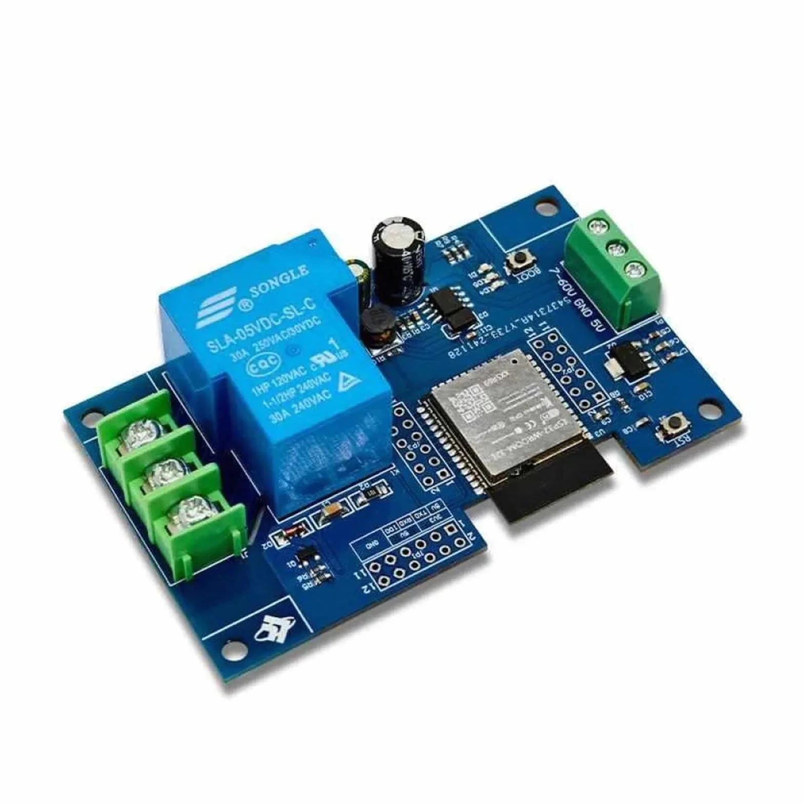 Modulo relè PLC Modulo relè WF DC7-28/5V 1 canale 30A Scheda di sviluppo ESP32-WROOM-32E