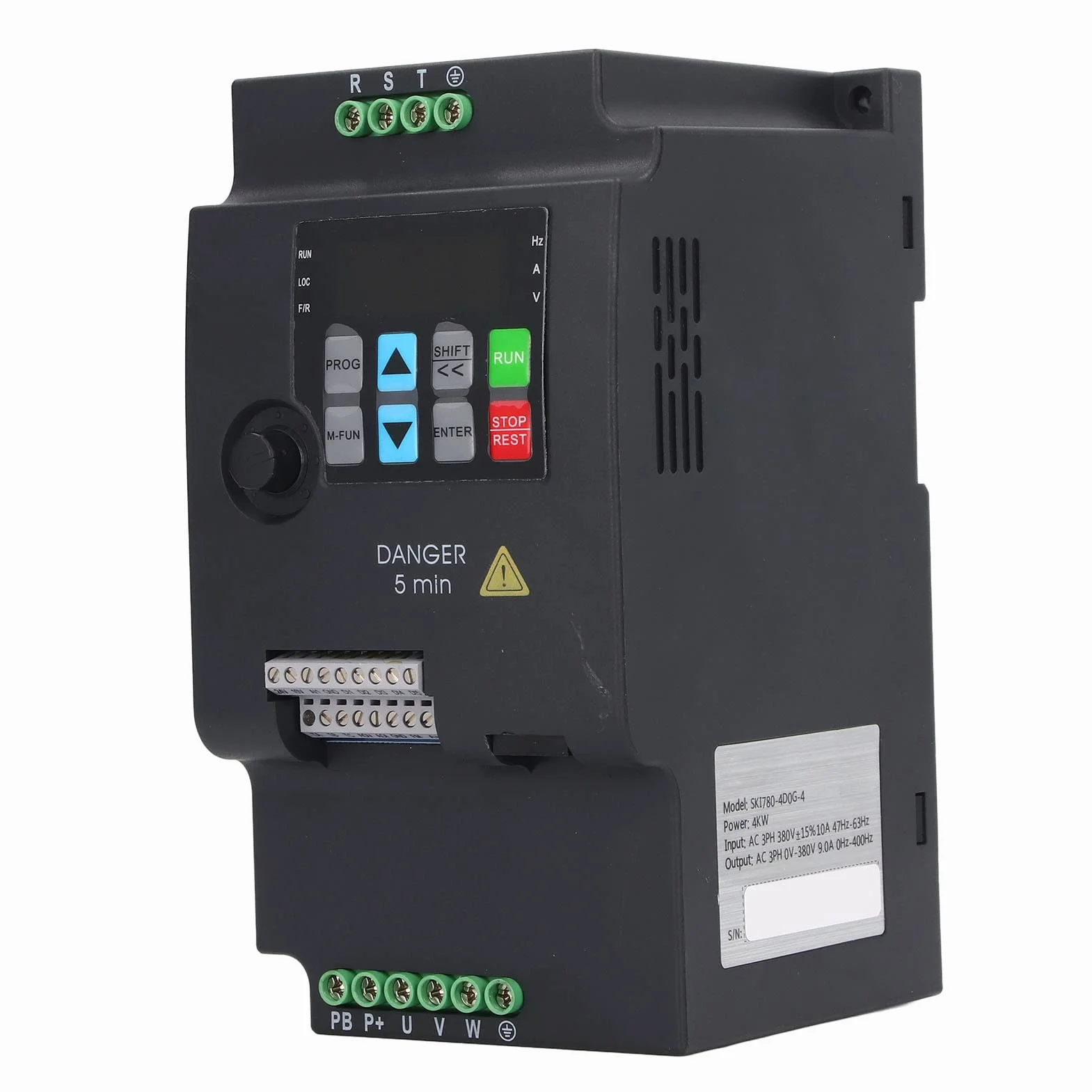 Mini con azionamento a frequenza variabile da 4KW Controller motore trifase con elevata capacità di carico Modalità di controllo multiple per la regolazione della velocità