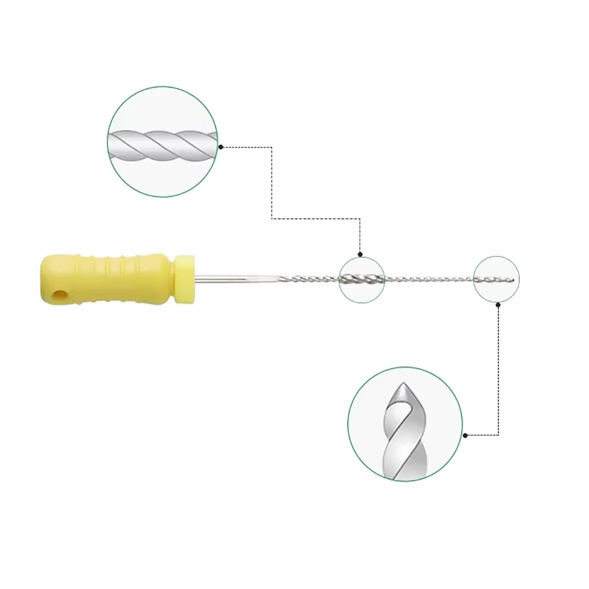 18 lime dentali endodontiche K, uso manuale, 25 mm (45 – 80 #)