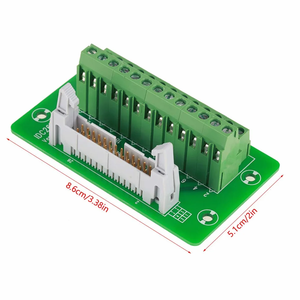 26 Pin Idc Connettore Breakout Idc 26 Pin Breakout Board Idc26P Din Rail 26Pin 5Mm Mount Interface Module Connettore Maschio Breakout Board