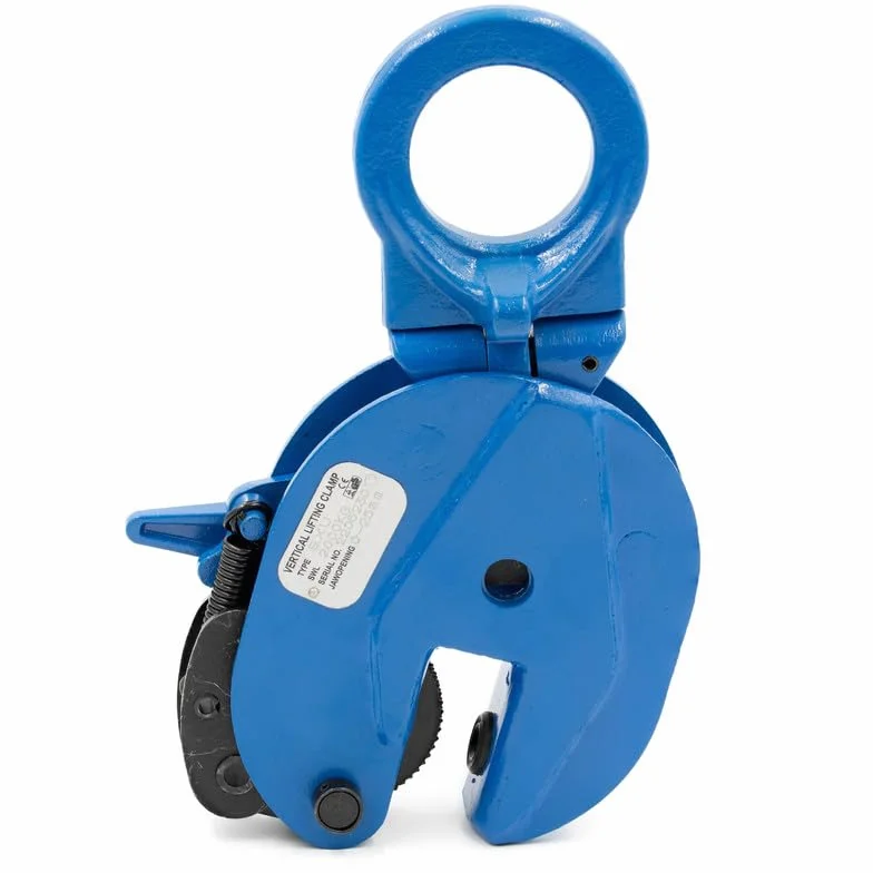 Morsetto di sollevamento verticale 1000 kg capacità di carico con occhiello girevole blu – Pinza in lamiera 1 tonnellata – Morsetto in lamiera 1t – Pinza di sollevamento verticale