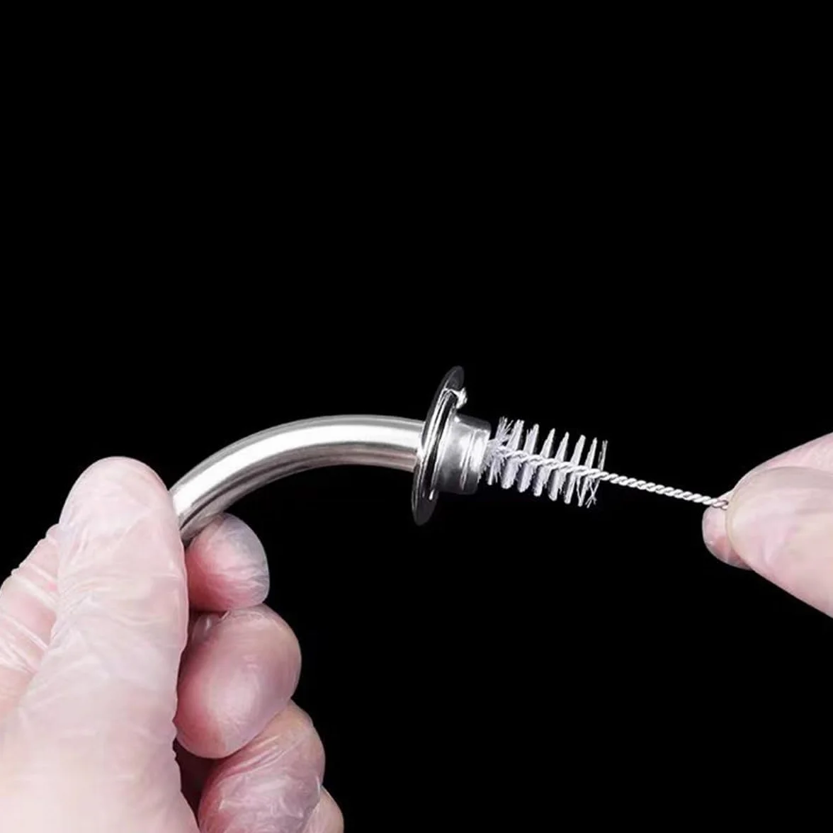 Spazzole sterili per tracheostomia, 10 Pezzi di spazzole per Tubi faringei, Spazzola per la Pulizia dei Tubi con setole in Nylon per Forniture per tracheostomia,8mm