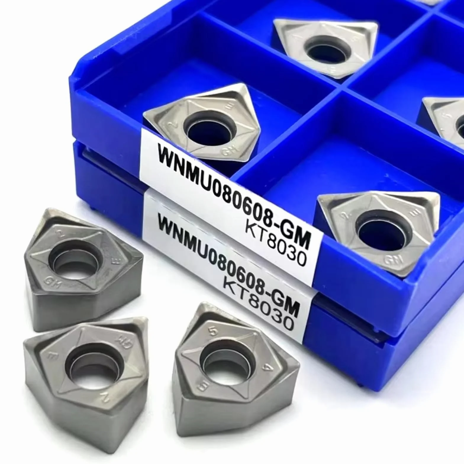 WNMU080608 Utensile Per Tornitura In Metallo Duro Ad Avanzamento Rapido, Esagonale A Doppia Faccia, Angolo Retto Di 90 Gradi WNMU 080608 Utensili Per Tornio(080608-GM KT8060,20PCS(2box))