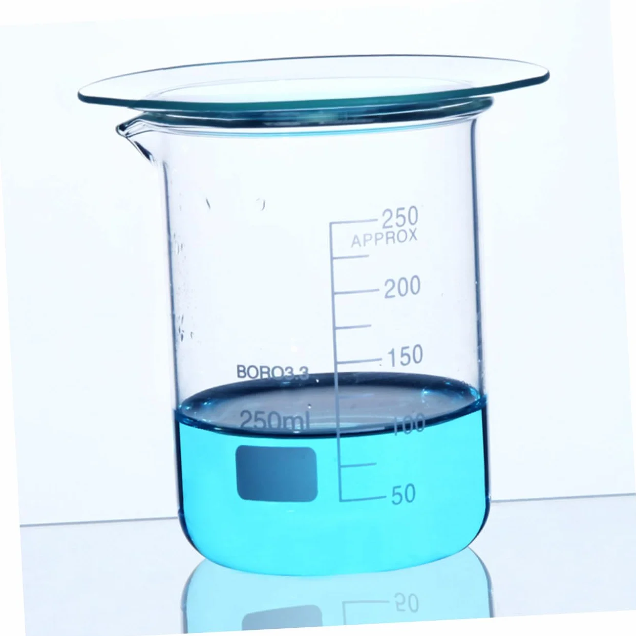 TOPBATHY Coperchi in Vetro Accessori in Materiale Sintetico 10 Pezzi per Becher da Laboratorio per Esperimenti Domestici e Scientifici