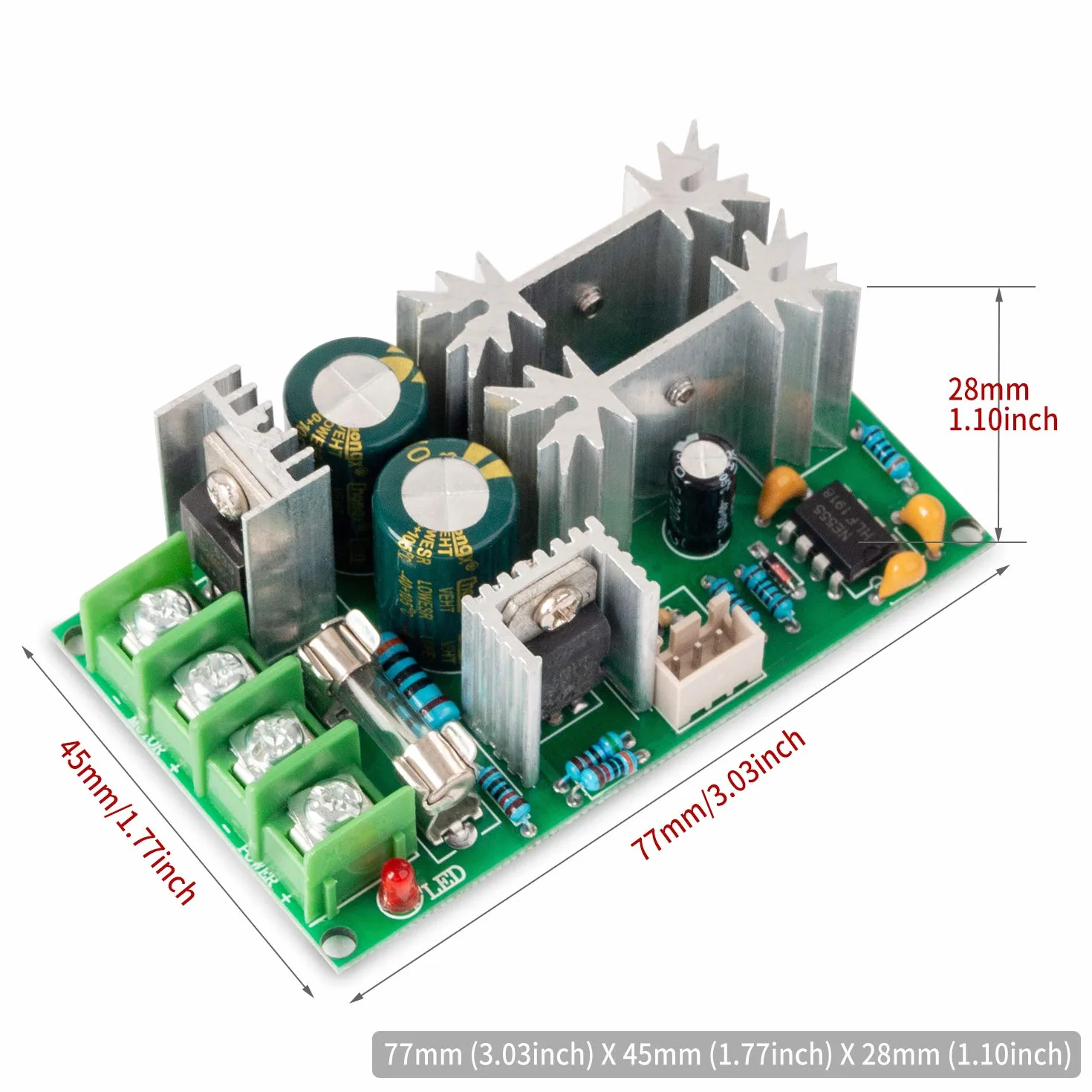 Regolatore di Velocità del Motore CC 12V 24V 36V 48V 20A Unità di Controllo Velocità Motore PWM Regolatore di Tensione Elettrica (1)