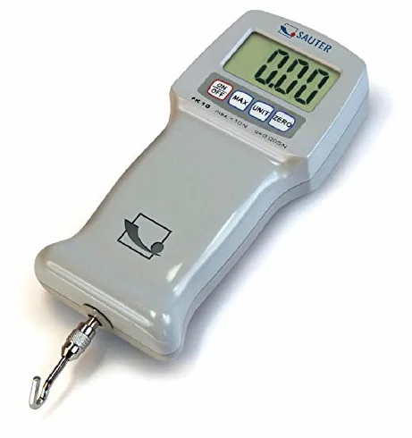 Robust Push/Pull force gauge for simple measurement [Sauter FK 100] with peak hold function, Measuring Range [Max]: 100 N, Readout [d]: 0,04 N