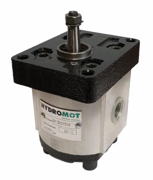 Pompa idraulica ad ingranaggi, Gruppo 1, albero conico 1:8, Montaggio tubazioni, Cilindrata selezionabile 1 ccm/REV fino a 7,8 ccm/REV Dimensione 5.1 ccm