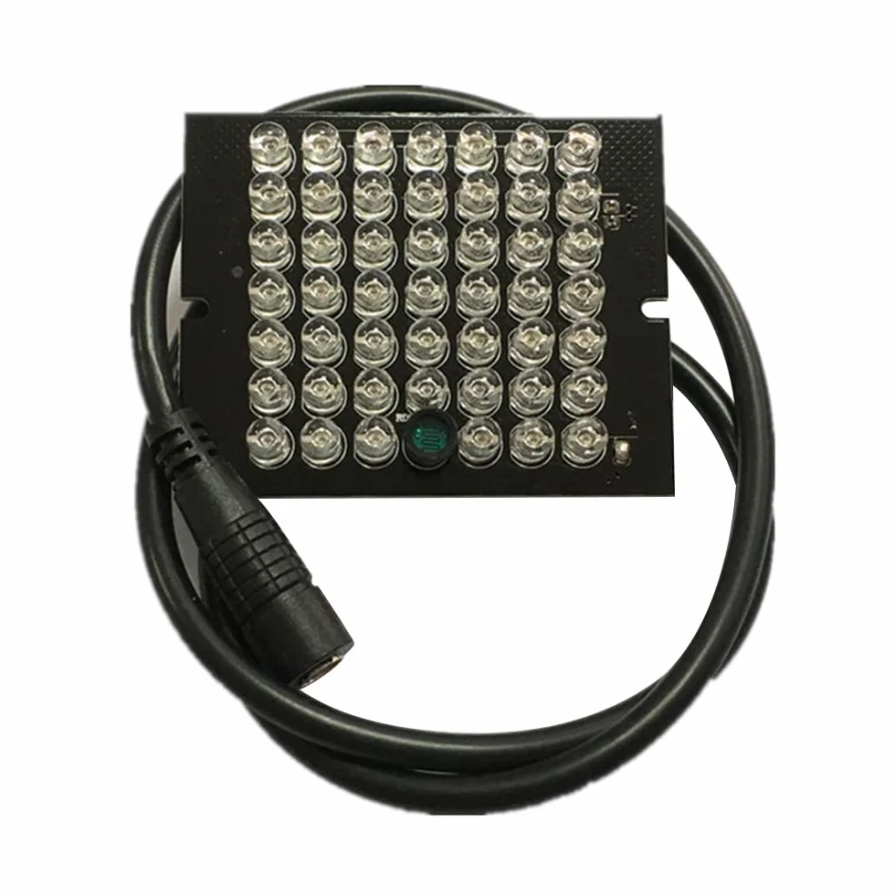 940nm infrarosso 48 LED Array bordo IR Illuminatore con IR Gamma fino a 30m Per tutti i tipi di moduli della macchina fotografica, potere DC 12V