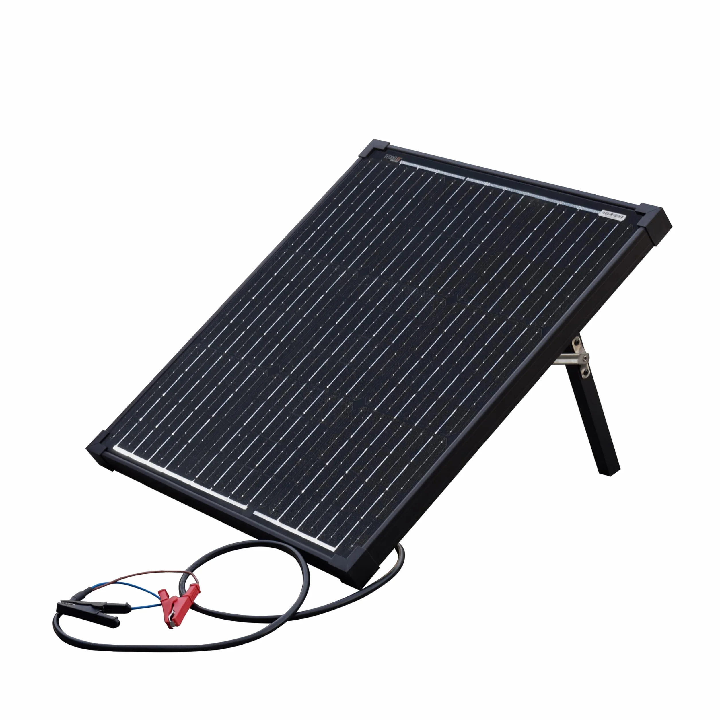 Technaxx Pannello Solare Portatile 50W Monocristallino con Controller LCD Kit Caricatore Solare con 2 USB 18V 2.78A Pannello Solare per Campeggio Giardino Camper Batterie 12V LiFePO4 AGM Gel - TX-214