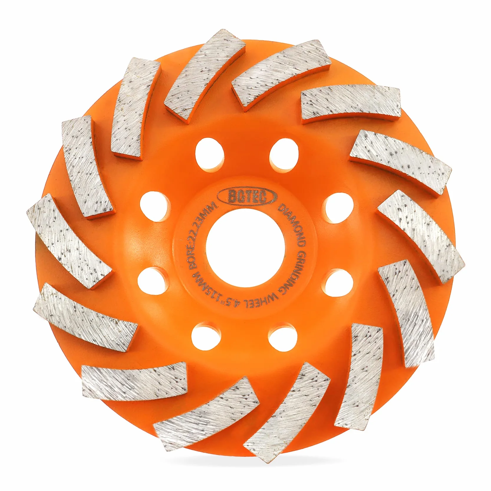Mole diamantate da 115 mm, BGTEC 14 segmenti Turbo Row Mola a tazza per smerigliatrice lucidatura e pulizia marmo calcestruzzo muratura, 1pc