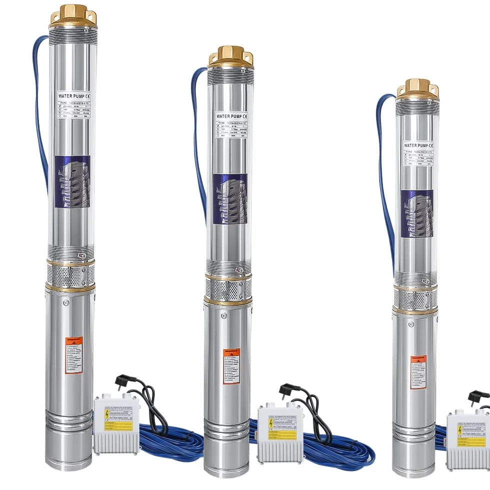 Randaco Pompa per fontana profonda 1,10 kW, Pompa d'Acqua Sommergibile 4000 l/h, Altezza massima di mandata 81m, pressione 8,1 bar con Cavo da 20M, Pompa Acqua in Acciaio Inossidabile