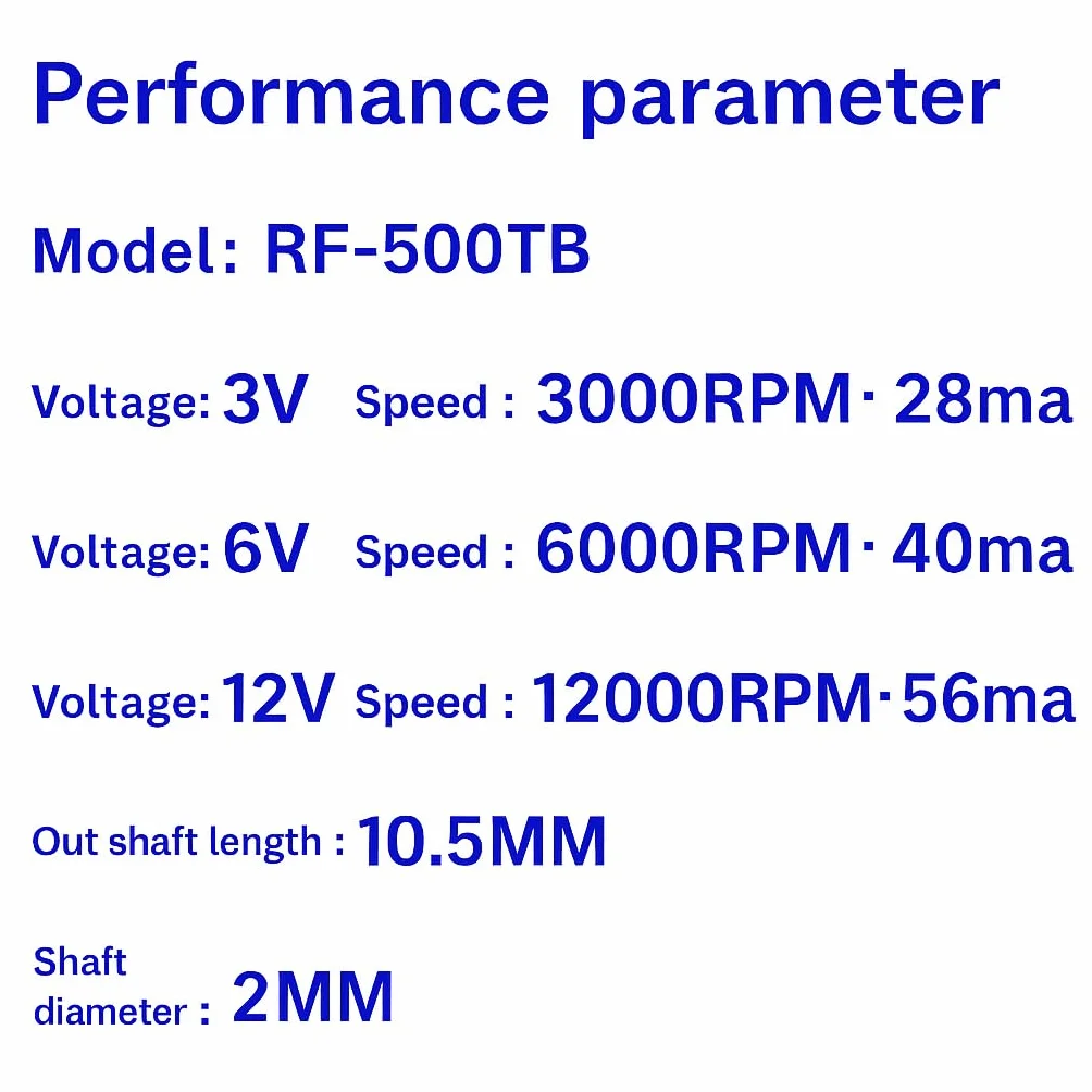 Mini Motore DC 6V-12V 3000RPM Cilindrico con Bobina di Rame