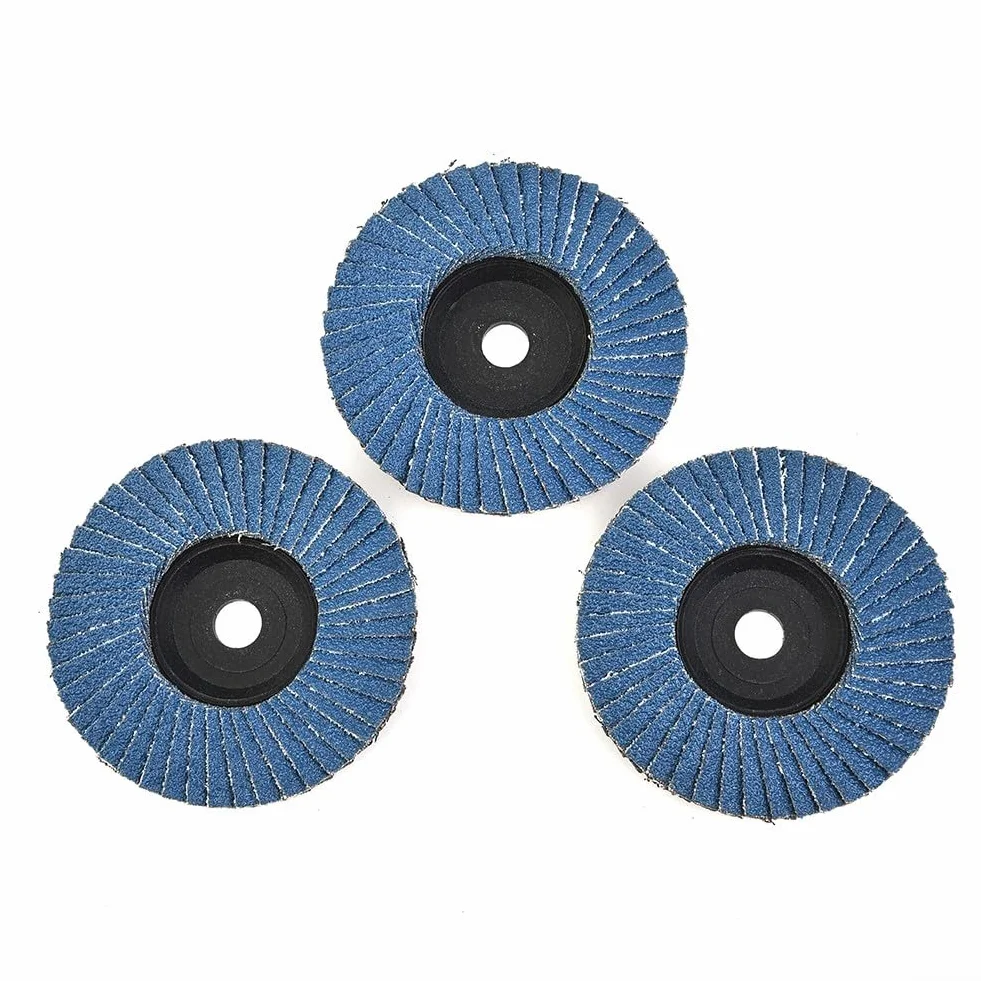 Efficienti 3 dischi abrasivi da 75 mm per smerigliatrice angolare, dischi lamellari in zirconio per metallo e acciaio legato