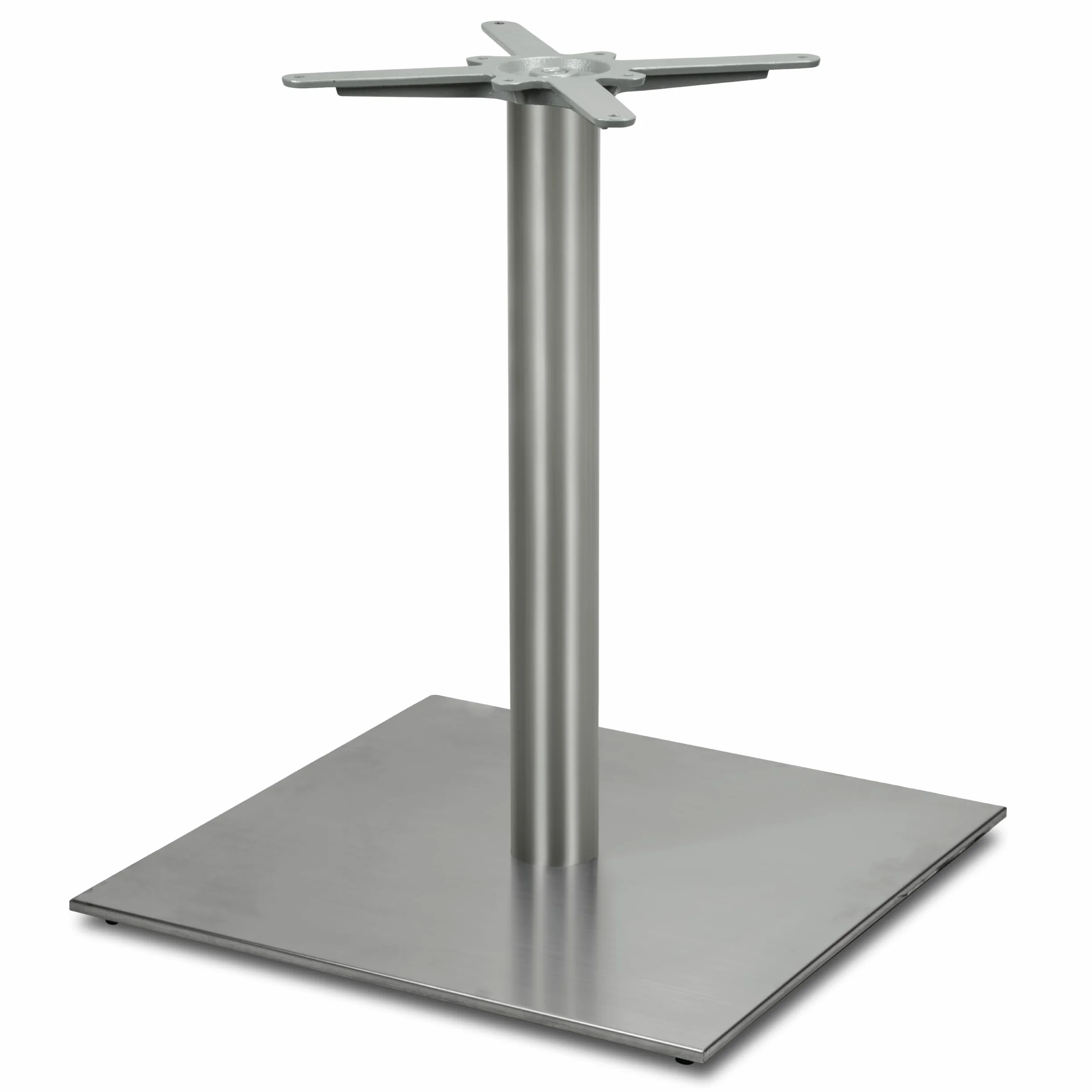 Base per Tavolo da Pranzo Premium in Acciaio Inossidabile - PD7096inox - Gambe per Tavoli (Altezza: 73 cm, Peso: 33 kg) - Max. Dimensione della Tavola: 120x120 / Ø 150 cm