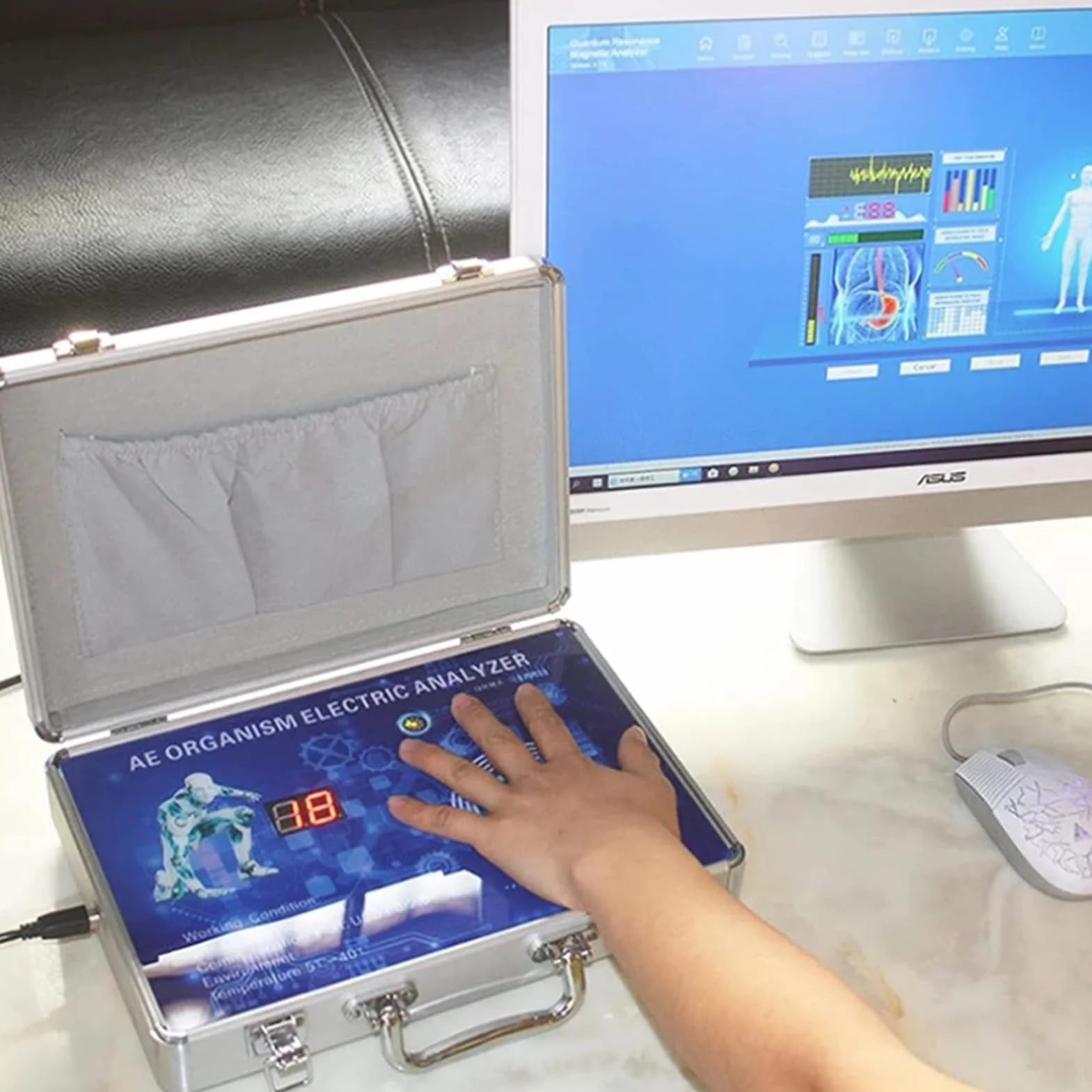 KardoL Analizzatore Magnetico a Risonanza Quantistica, Quantum Resonance Magnetic Analyzer, Rilevatore Subhealth Analizzatore Elettrico Salute del Corpo per Windows