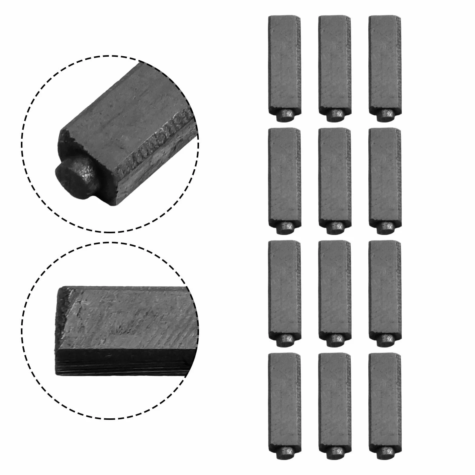 Spazzole di Carbonio 4x5 5x17mm per Asciugacapelli Elettrico Set di Ricambio