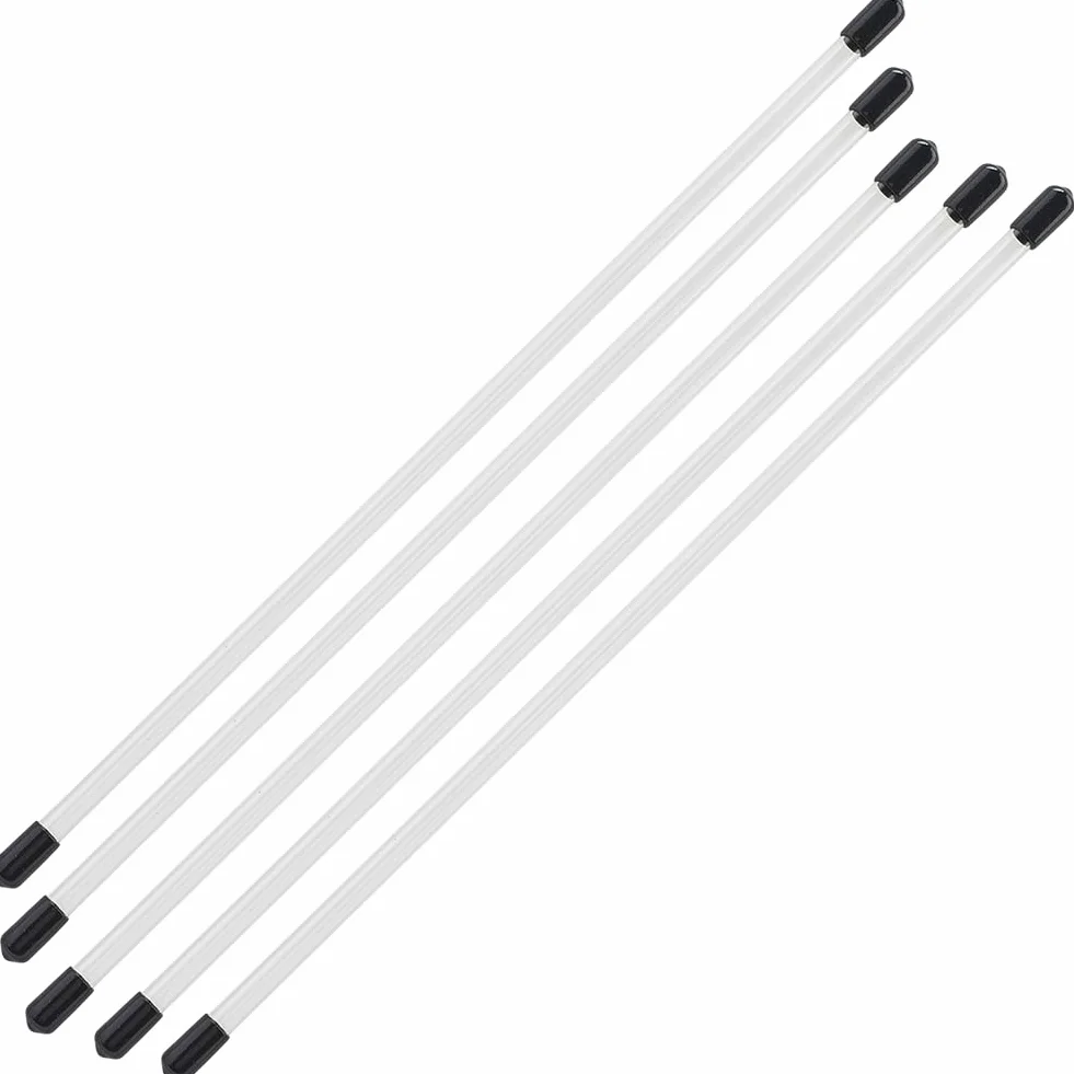 GORGECRAFT 6 Set Tubo Rigido Trasparente Tubo di Plastica con Tappi In Gomma Tubo Rotondo Rigido Trasparente Prepara Tubi di Stoccaggio per Perline Perni Bottoni Lunghezza 301mm, 6mm Diametro Interno