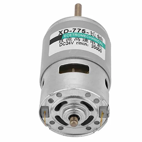 Motore DC 775 80W 20000RPM 12V/24V Universale con Cuscinetti a Sfera Doppi